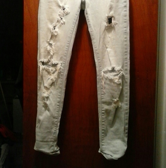 Zara Basic Ripped Distresded Skinny Jeans 4 - Picture 3 of 12
